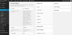 WordPress widgets in footer